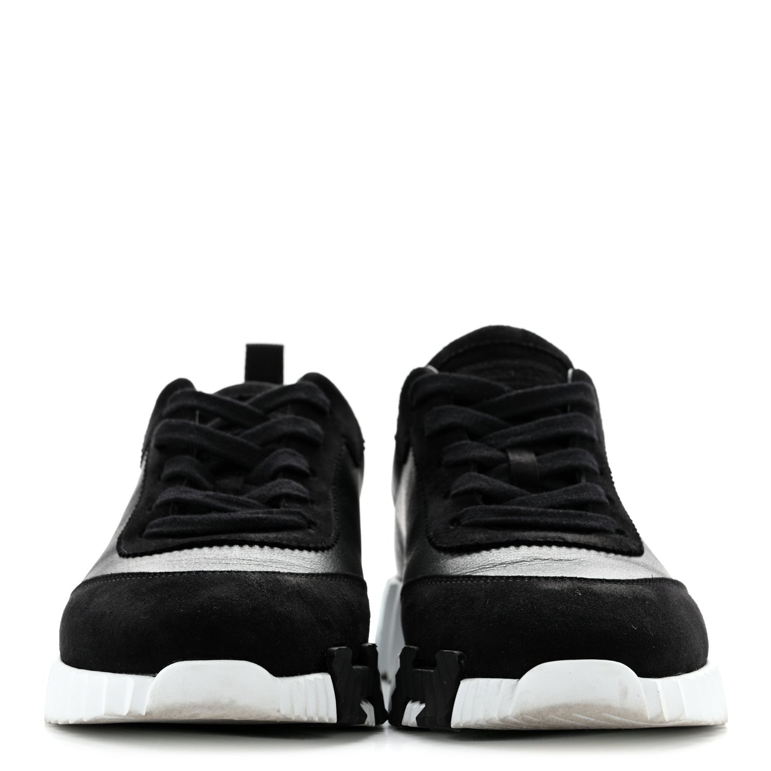Goatskin Suede Goatskin Bouncing Sneakers 37 Black