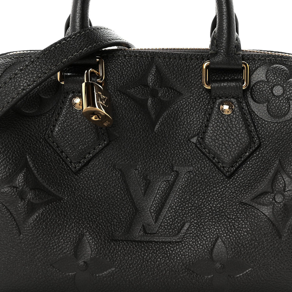 Shimmery Empreinte Monogram Giant Speedy Bandouliere 20  Gun Metal