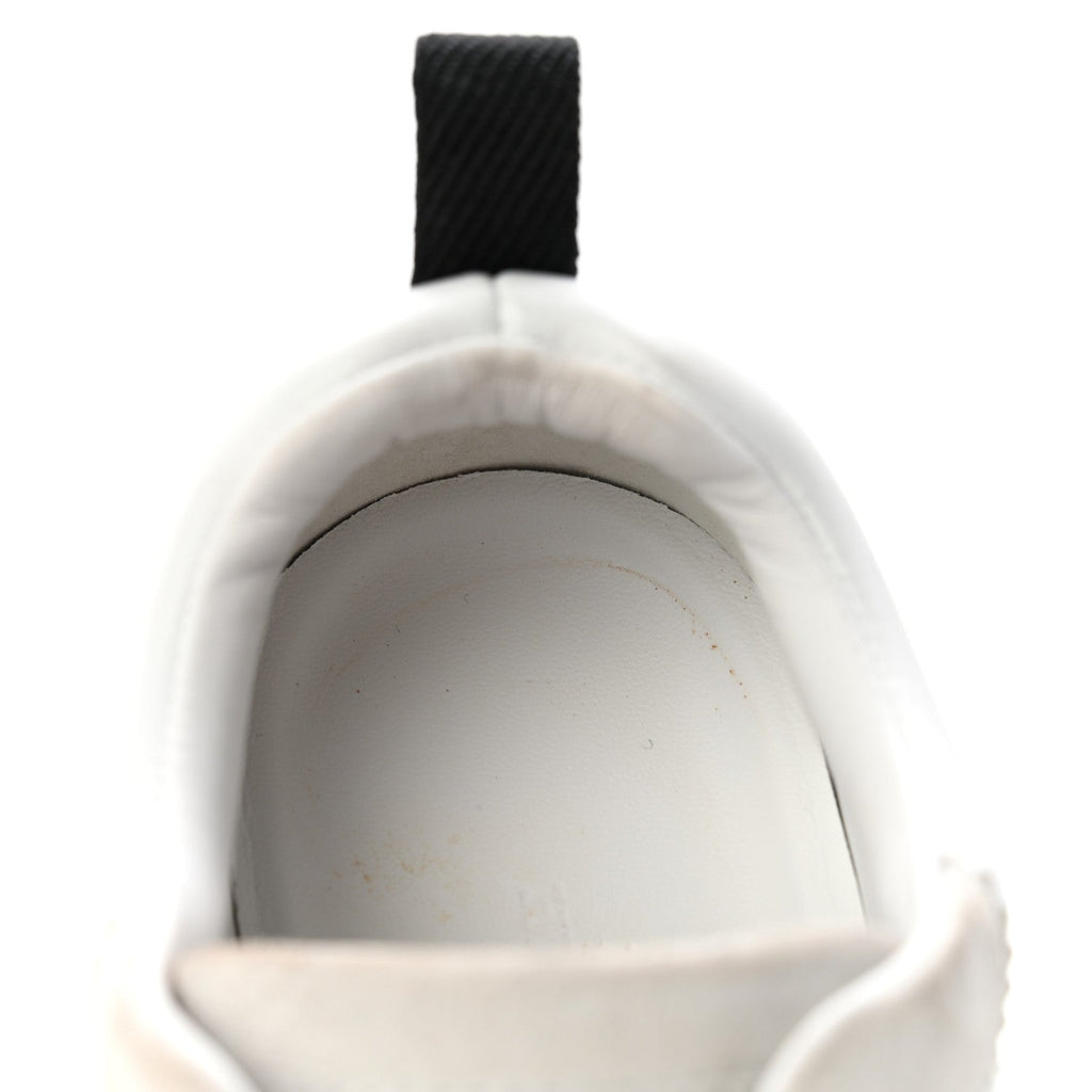 Calfskin Suede Goatskin Bouncing Sneakers 35.5 White Black