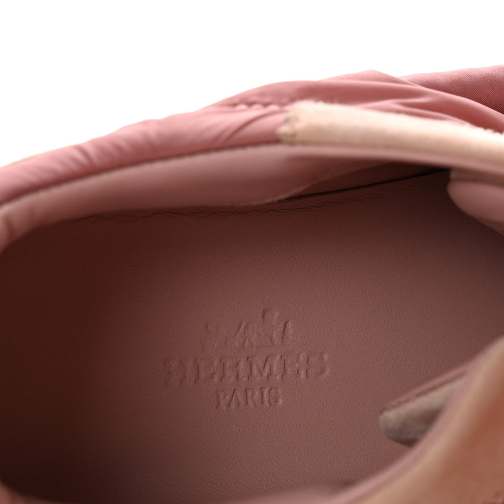 Parachute Fabric Suede Goatskin Bouncing Sneakers 35 Rose Rose Opaline