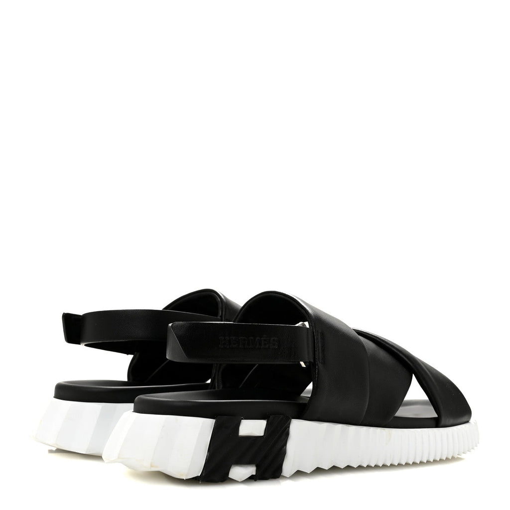 Calfskin Womens Electric Sandals 40 Black