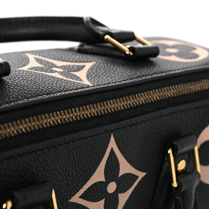 Empreinte Monogram Giant Speedy Bandouliere 25 Black Beige