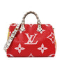 Monogram Giant Speedy Bandouliere 30 Rouge