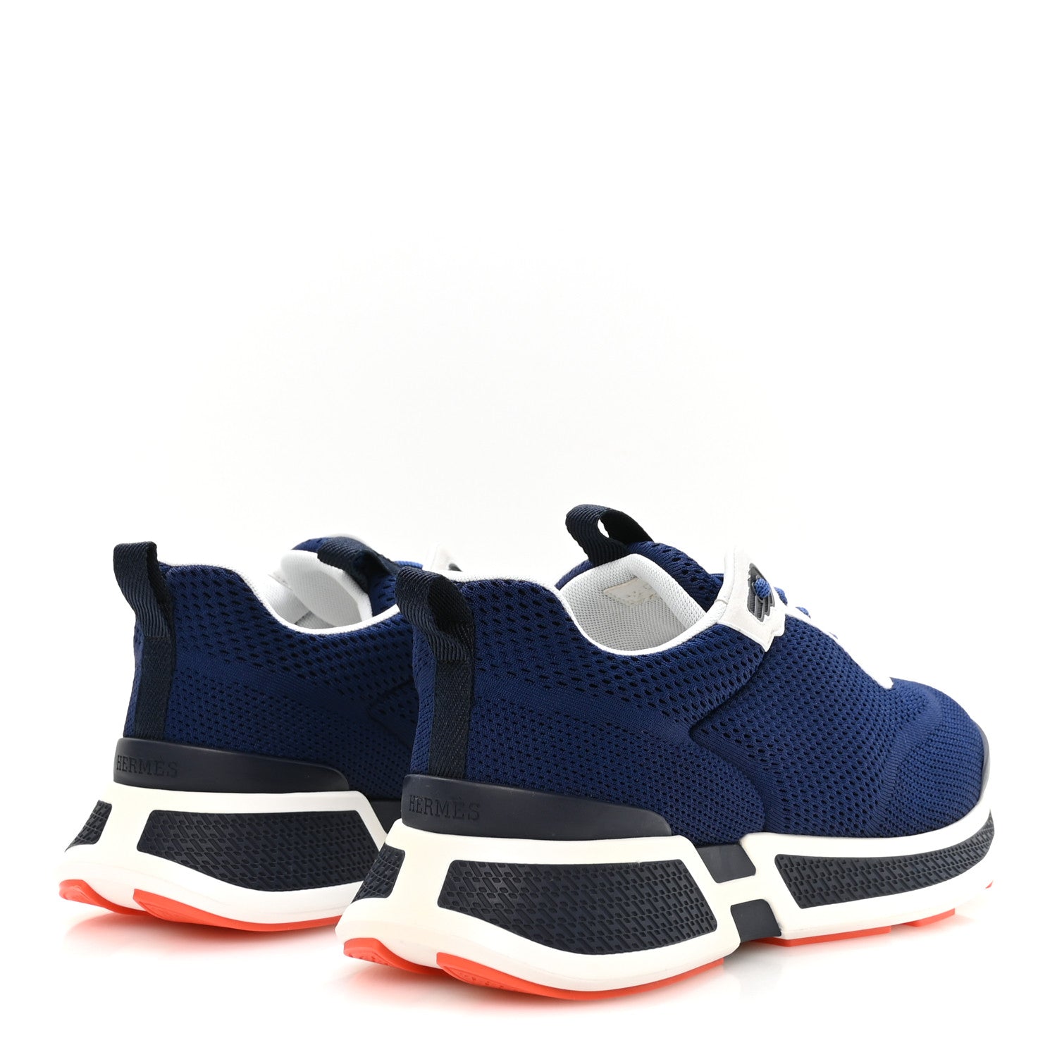 Technical Knit Men's Heros Sneakers 42.5 Marine White