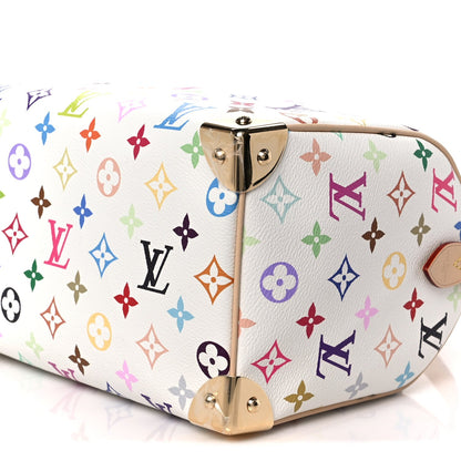 LV X TM Monogram Multicolor Speedy Bandouliere 25 White