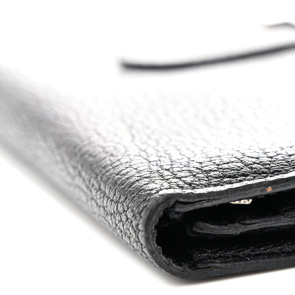 Chevre Mysore Bearn Gusset Wallet Black