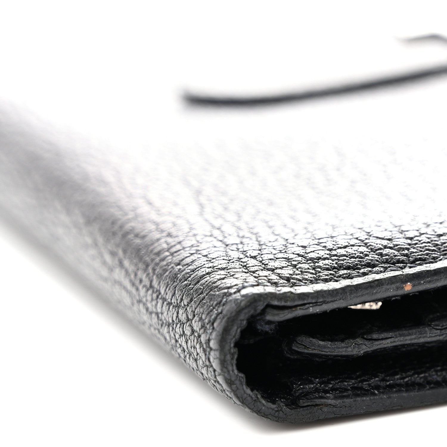 Chevre Mysore Bearn Gusset Wallet Black