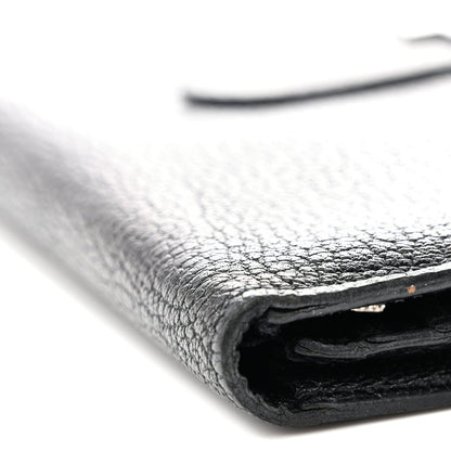 Chevre Mysore Bearn Gusset Wallet Black