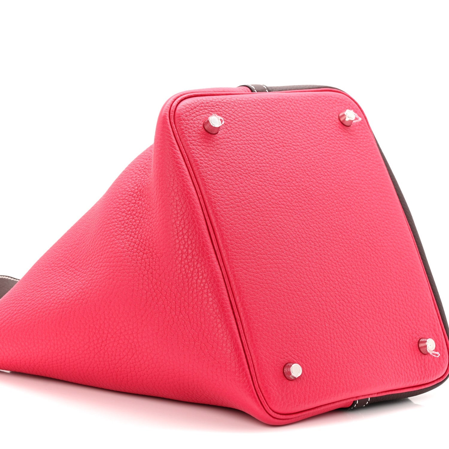 Taurillon Clemence Casaque Picotin Lock 18 PM Rouge Sellier Framboise