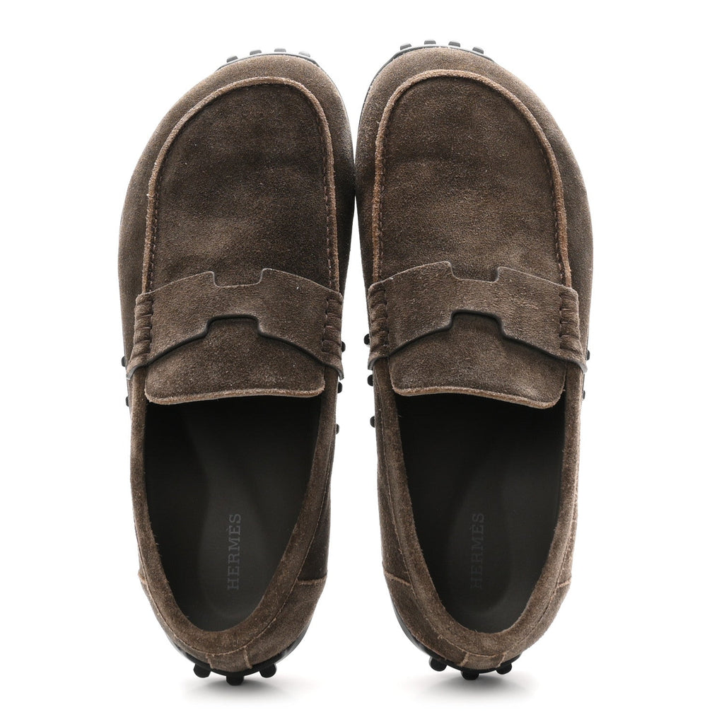 Suede Calfskin Mens Lazy Loafers 42 Ecorce