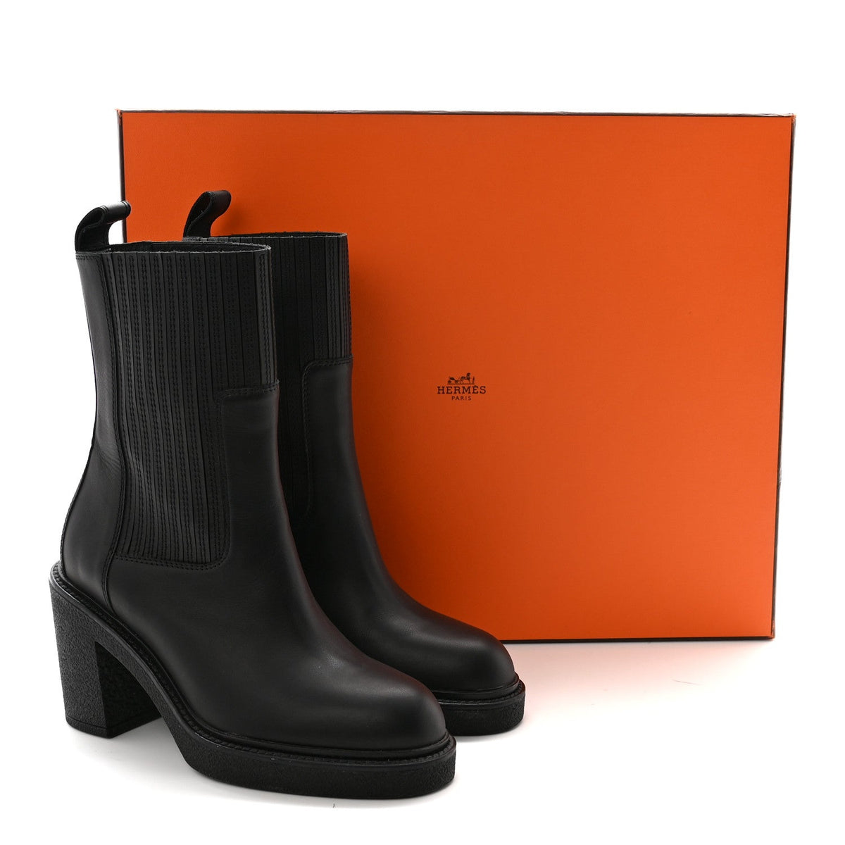 Calfskin Donia 70 Ankle Boots Black