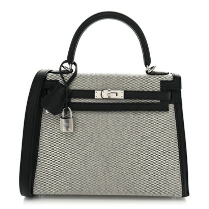 Toile H Swift Kelly Sellier 25 Ecru Black