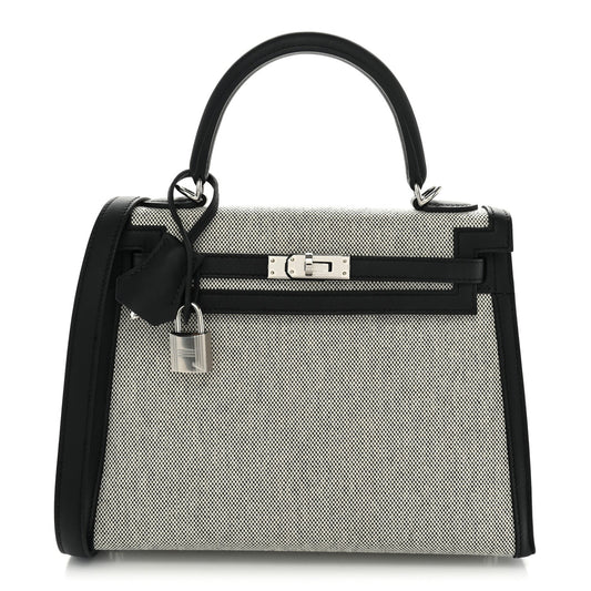 Toile H Swift Kelly Sellier 25 Ecru Black