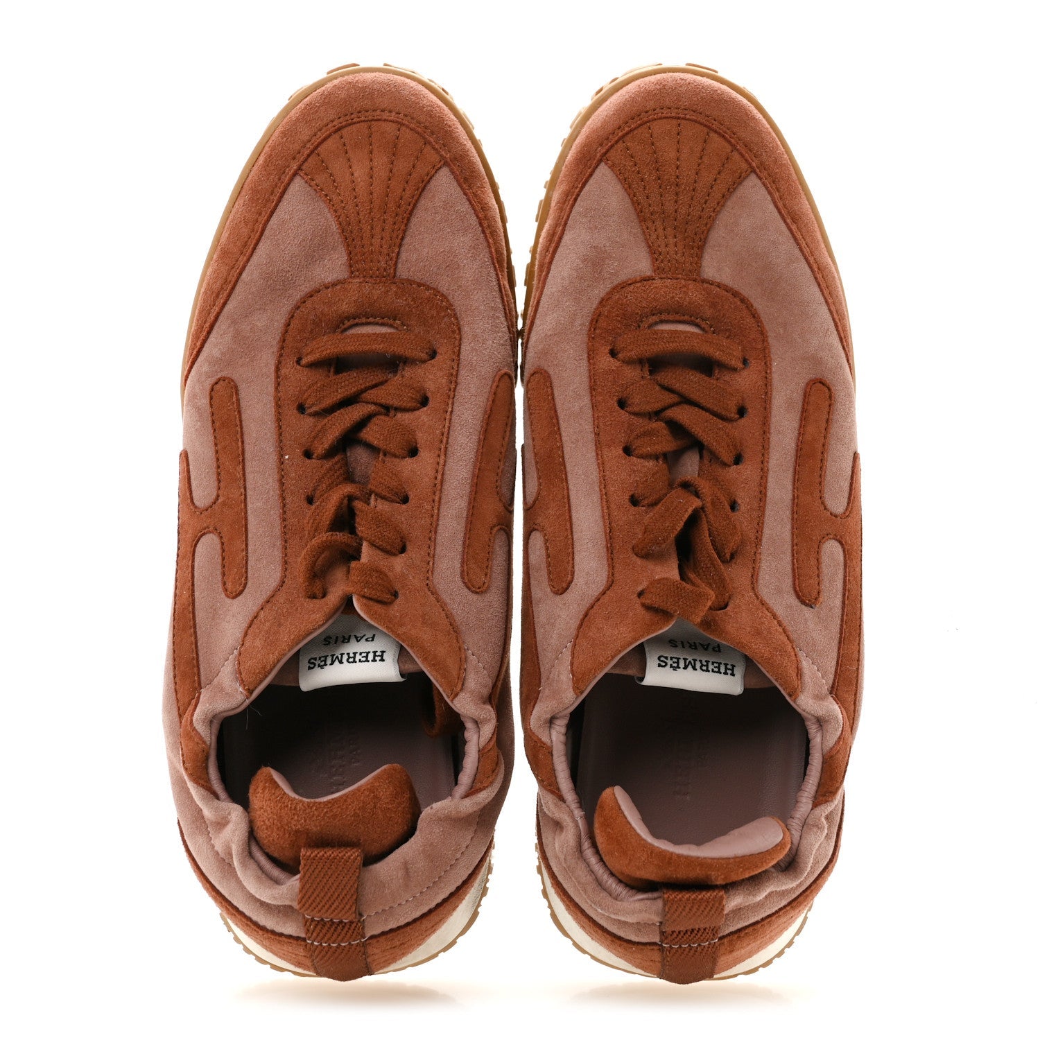 Suede Goatskin Jet Sneakers 38.5 Rose Antique Rouge Sepia
