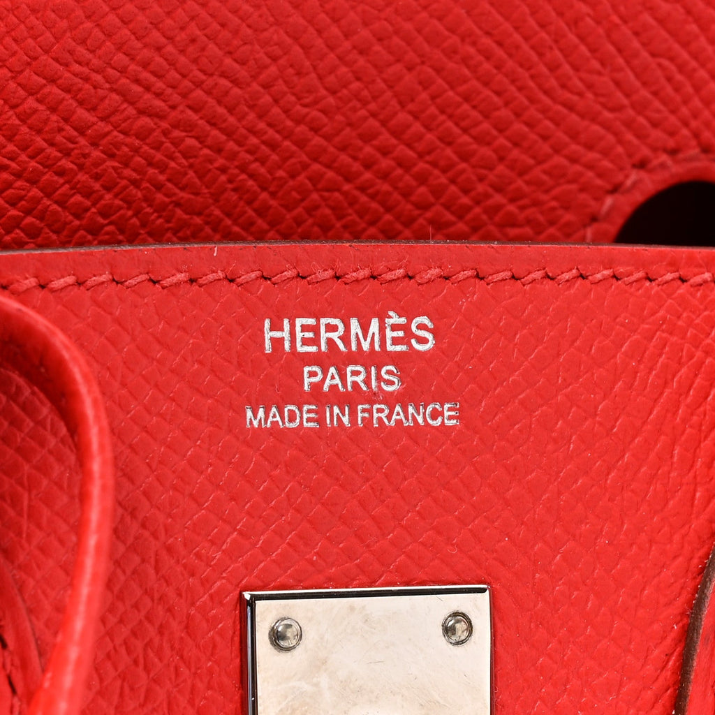 Epsom Birkin Sellier 25 Rouge De Coeur