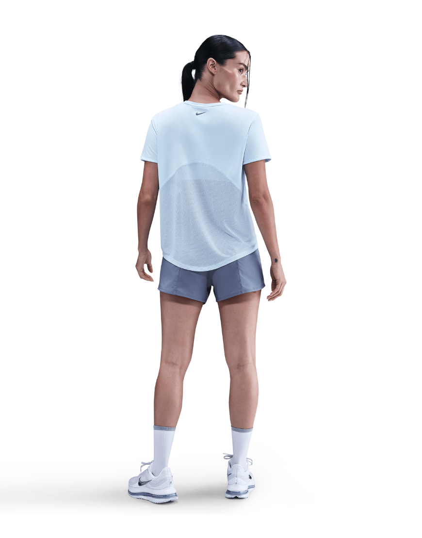Women's Dri-FIT Mid-Rise Loose 3" Brief-Lined One Swoosh Running Shorts :World Indigo