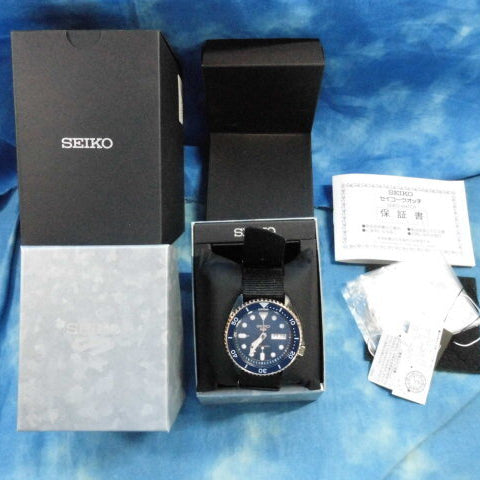 Seiko 5 Sports Automatic Blue Dial Black NATO Strap Watch for Men - SBSA098
