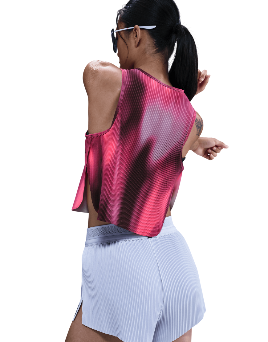 Women's DriFIT AeroSwift Faith Kipyegon Running Tank: Rush Fuchsia | Burgundy Crush