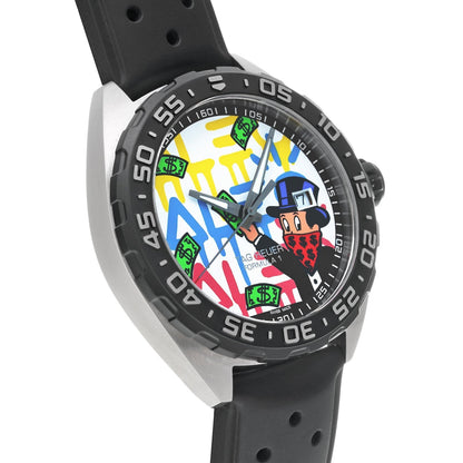 Tag Heuer Formula 1 Alec Monopoly Special Edition Black Rubber Strap Watch for Men - WAZ1119.FT8023