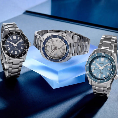Seiko Prospex Glacier Save The Ocean Special Edition Automatic Blue Dial Silver Steel Strap Watch for Men - SPB299J1