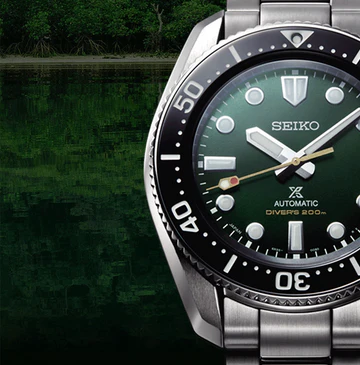 Seiko Prospex 140th Anniversary Limited Edition Automatic Scuba Divers Green Dial Silver Steel Strap Watch for Men - SPB207J1