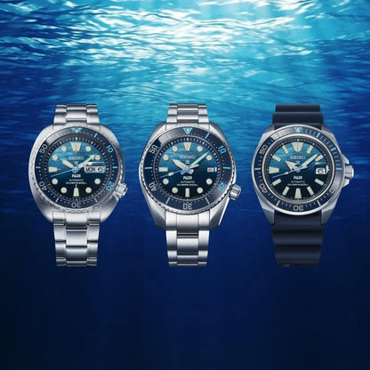 Seiko Prospex Glacier Save The Ocean Special Edition Automatic Blue Dial Silver Steel Strap Watch for Men - SPB299J1