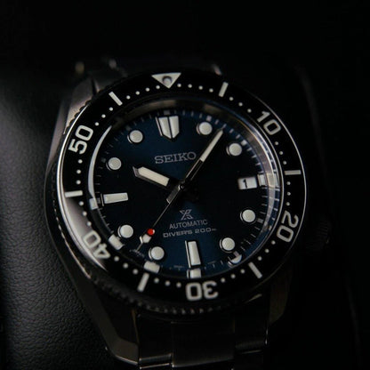 Seiko Prospex Marinemaster Automatic Scuba Divers Blue Dial Silver Steel Strap Watch for Men - SPB187J1