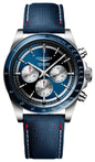 Limited Edition Longines Conquest Marco Odermatt Automatic Chronograph Blue Dial Fabric Strap Interchangeable Blue NATO Strap Mens Watch L3.835.4.91.2