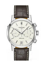 Longines 1832 Automatic Chronograph Stainless Steel Beige Dial Brown Leather Strap Date Mens Watch L4.829.4.92.1