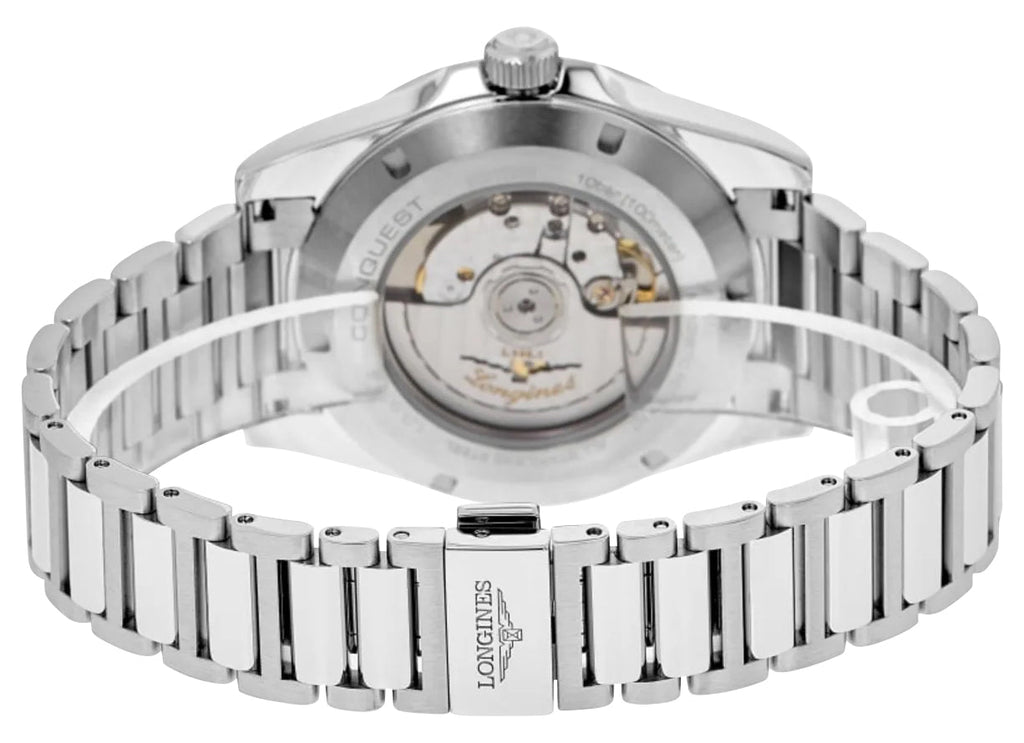 Longines Conquest Automatic Stainless Steel Black Dial Date Mens Watch L3.830.4.52.6