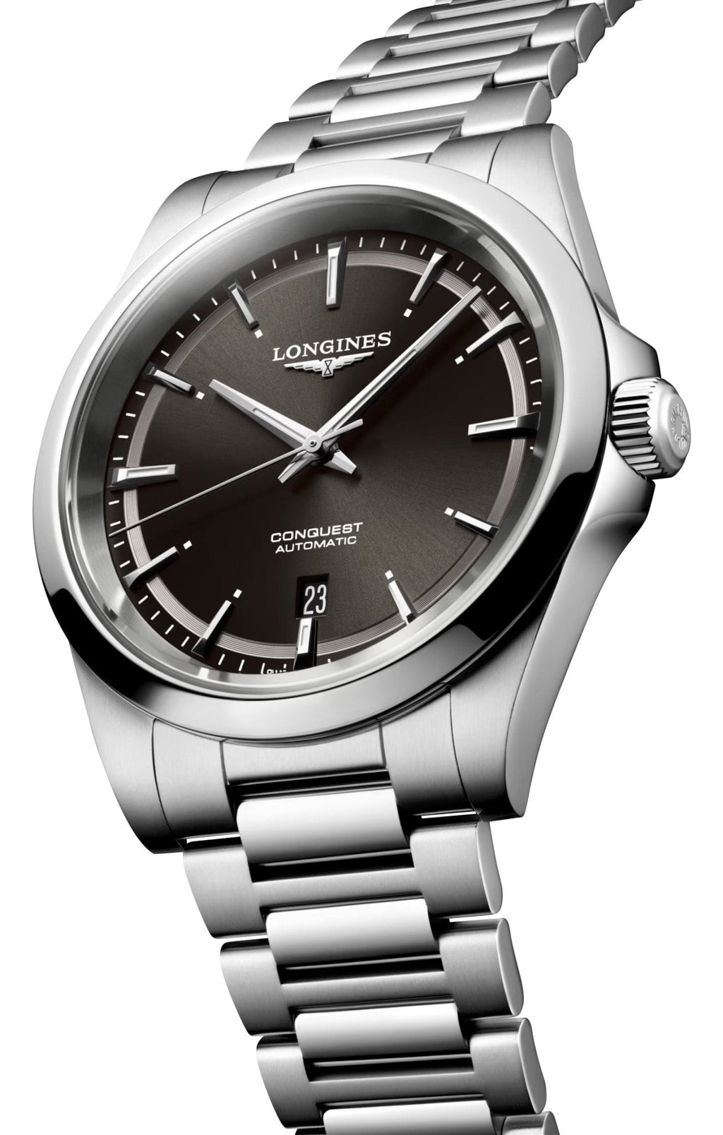 Longines Conquest Automatic Stainless Steel Black Dial Date Mens Watch L3.830.4.52.6