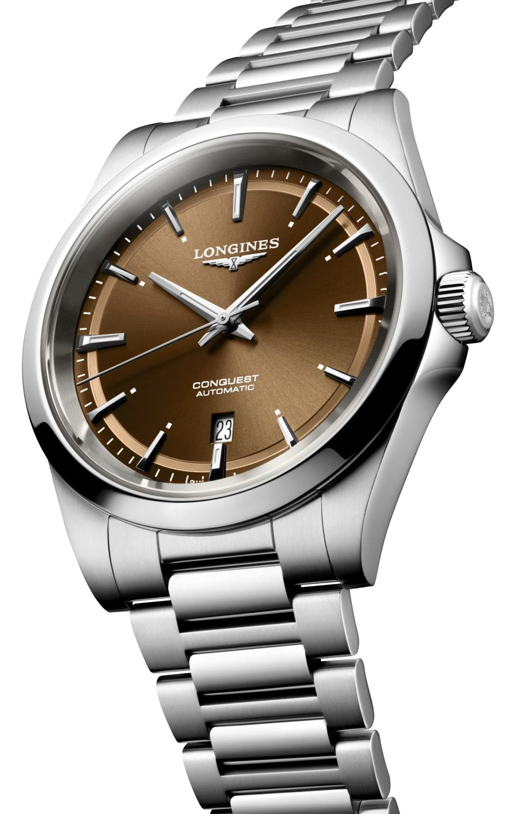 Longines Conquest Automatic Stainless Steel Brown Dial Date Mens Watch L3.830.4.62.6