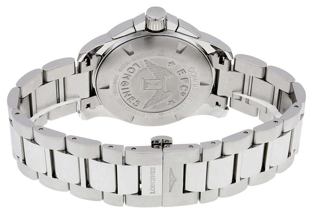 Longines Conquest Chronograph Stainless Steel Blue Dial Date Divers Quartz Mens Watch L3.700.4.96.6