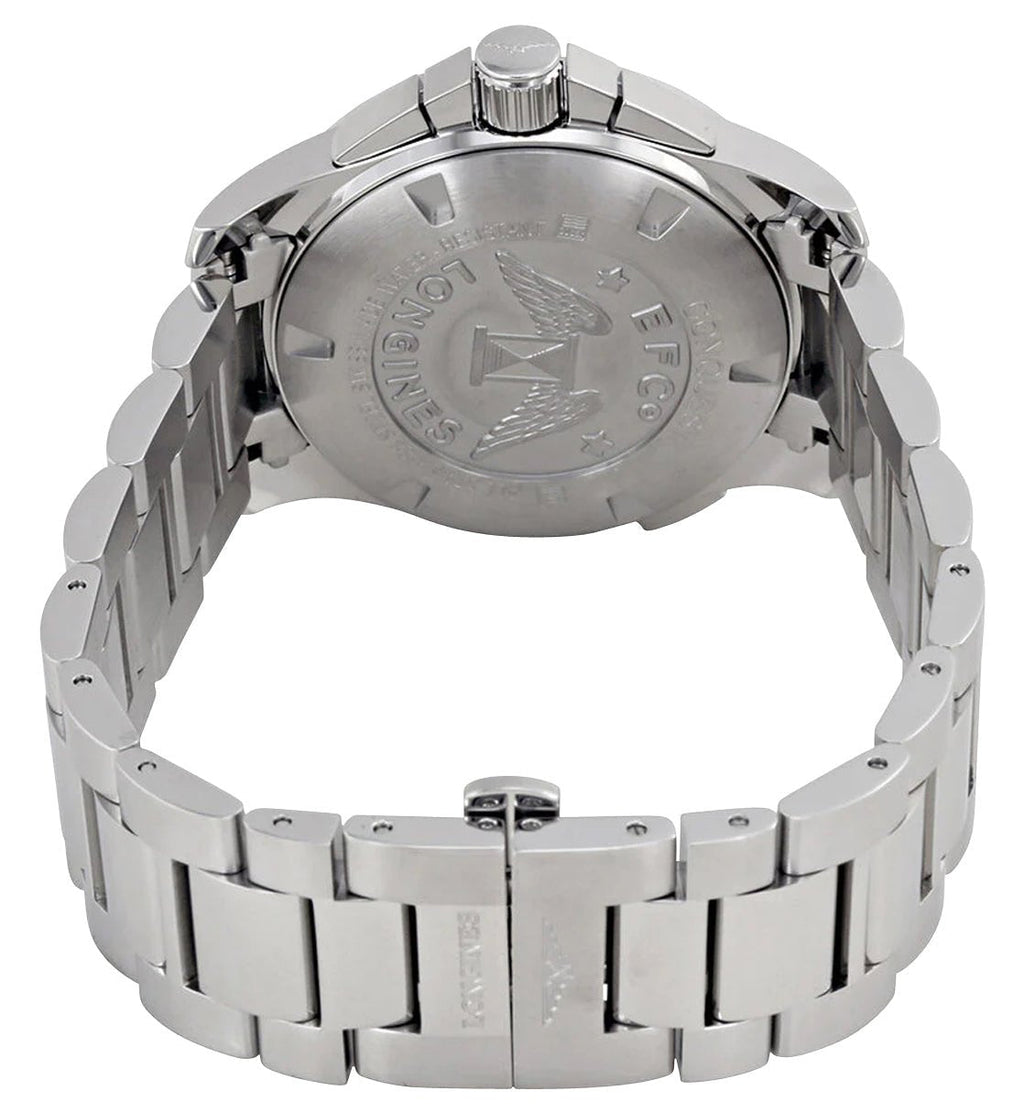 Longines Conquest Chronograph Stainless Steel Blue Dial Date Divers Quartz Mens Watch L3.702.4.96.6