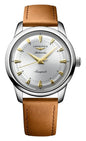 Longines Conquest Heritage Automatic Stainless Steel Silver Dial Brown Leather Strap Mens Watch L1.650.4.72.2