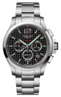 Longines Conquest V.H.P. Chronograph Stainless Steel Black Dial Perpetual Calendar Date Quartz Mens Watch L3.727.4.66.6