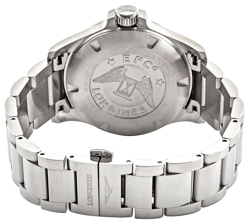 Longines Conquest V.H.P. GMT Stainless Steel Silver Dial Date Quartz Mens Watch L3.718.4.76.6