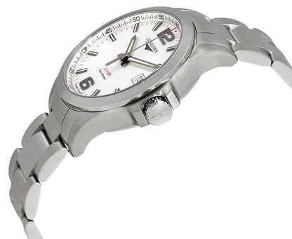 Longines Conquest V.H.P. Stainless Steel Silver Dial Perpetual Calendar Date Quartz Mens Watch L3.716.4.76.6