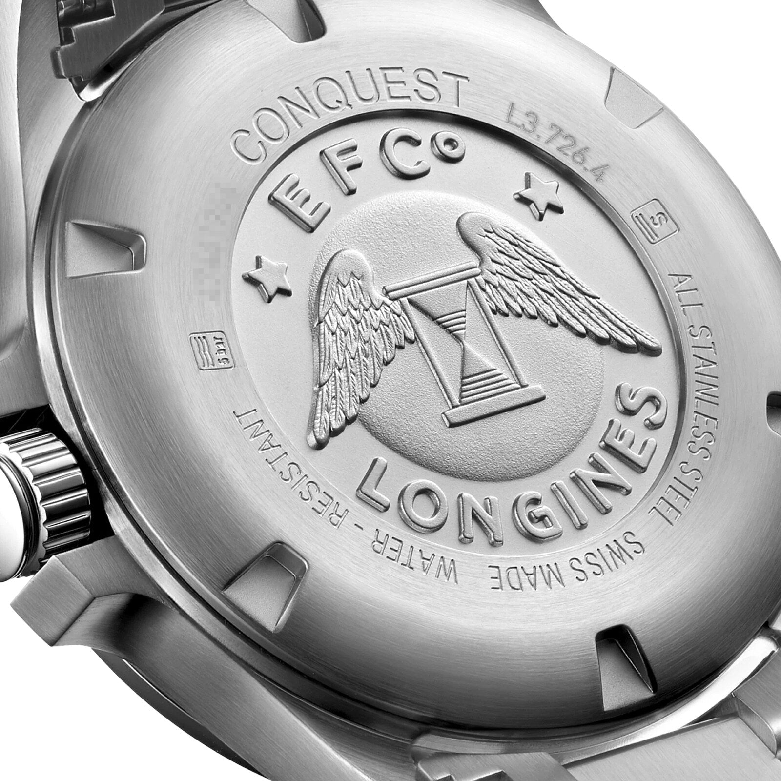 Longines Conquest V.H.P. Stainless Steel Silver Dial Perpetual Calendar Date Quartz Mens Watch L3.726.4.76.6