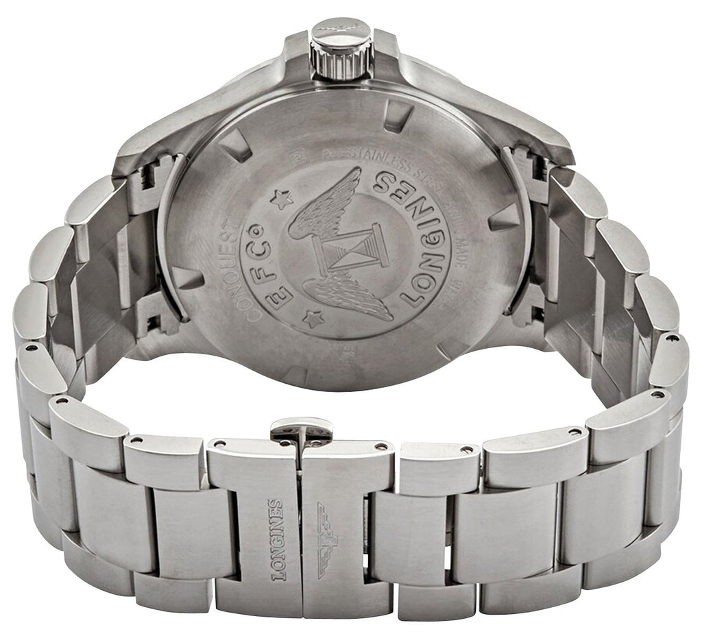 Longines Conquest V.H.P. Stainless Steel Silver Dial Perpetual Calendar Date Quartz Mens Watch L3.726.4.76.6