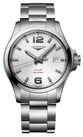 Longines Conquest V.H.P. Stainless Steel Silver Dial Perpetual Calendar Date Quartz Mens Watch L3.726.4.76.6