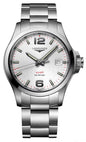 Longines Conquest V.H.P. Stainless Steel Silver Dial Perpetual Calendar Date Quartz Mens Watch L3.726.4.76.6