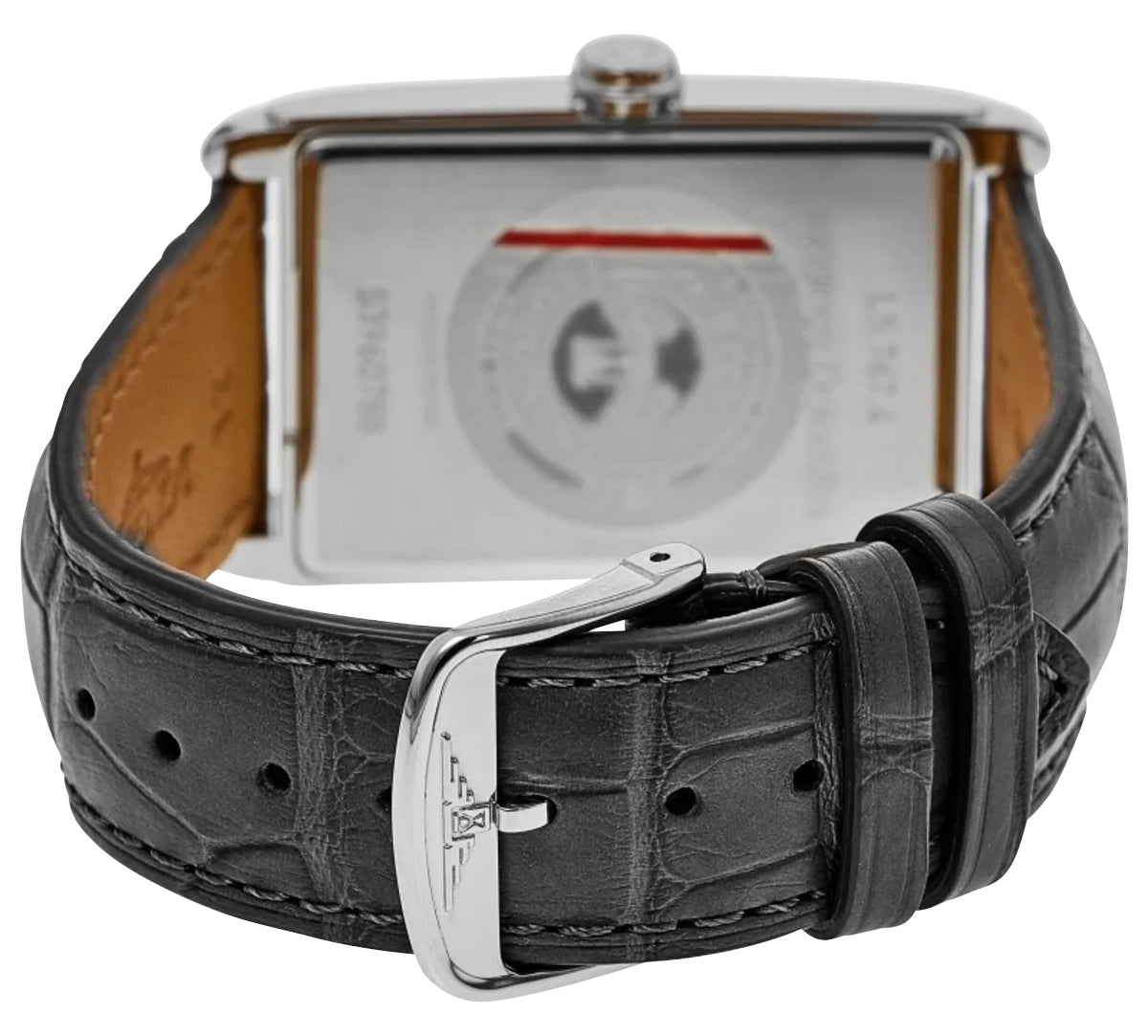 Longines DolceVita Automatic Stainless Steel Silver Dial Black Leather Strap Date Mens Watch L5.767.4.73.0