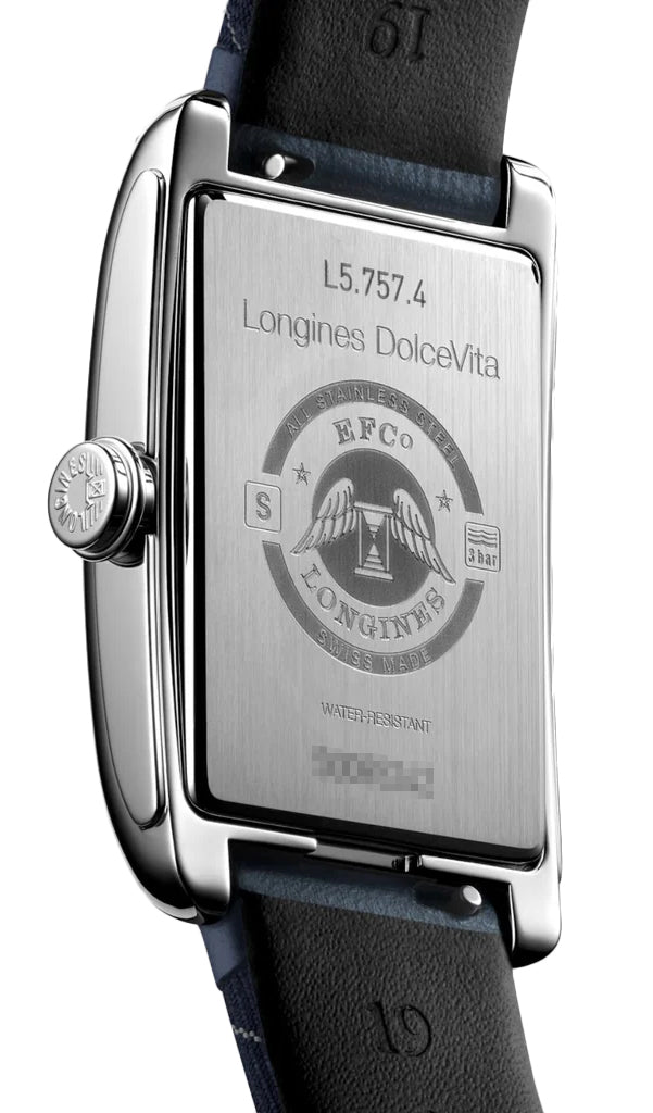 Longines DolceVita Automatic Stainless Steel Silver Dial Interchangeable Blue/Gray/Brown Fabric Straps Date Unisex Watch L5.757.4.73.8