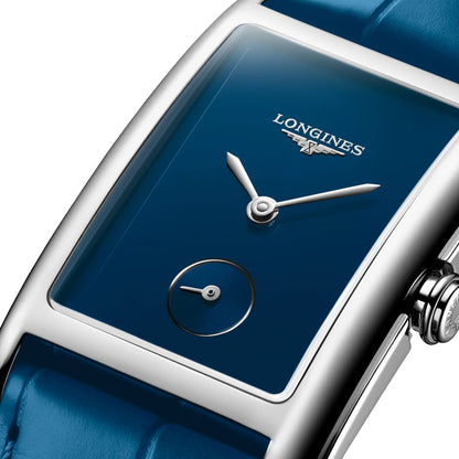 Longines DolceVita Monochrome Stainless Steel Blue Dial Blue Leather Strap Quartz Womens Watch L5.512.4.90.2