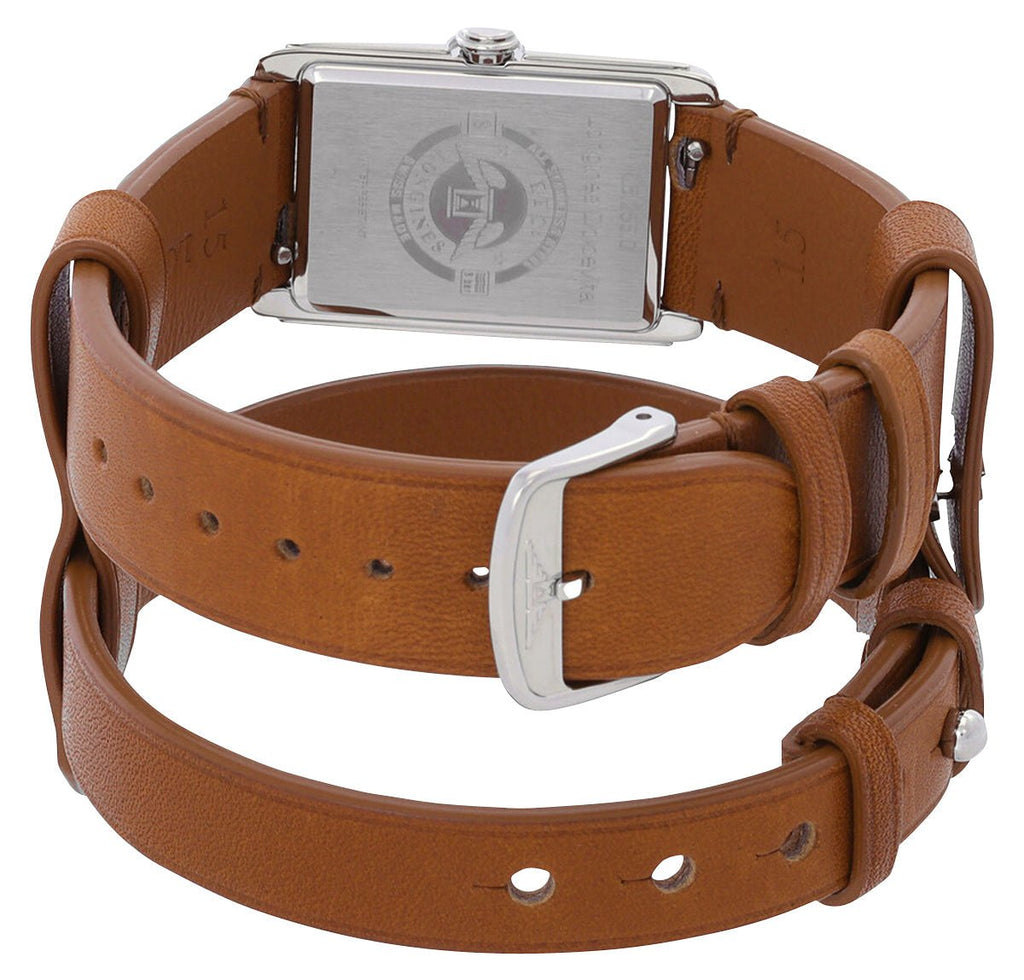 Longines DolceVita x YVY Stainless Steel Silver Dial Brown Leather Strap Diamonds Quartz Womens Watch L5.255.0.71.B