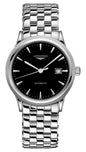 Longines Flagship Automatic Stainless Steel Black Dial Date Mens Watch L4.984.4.52.6