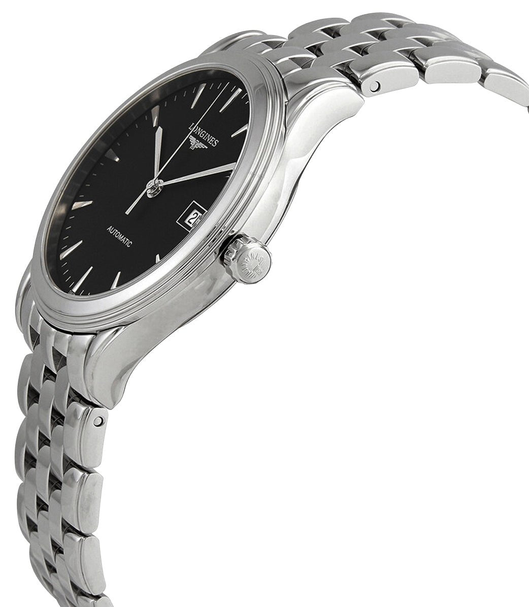 Longines Flagship Automatic Stainless Steel Black Dial Date Mens Watch L4.984.4.52.6