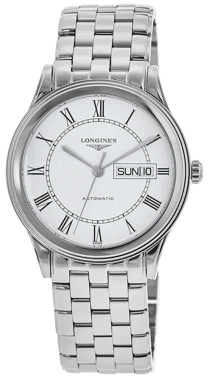 Longines Flagship Automatic Stainless Steel White Dial Day/Date Mens Watch L4.899.4.21.6