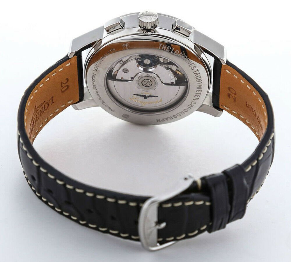 Longines Heritage Tachymeter Chronograph Automatic Steel Mens Strap Watch Date L2.781.4.13.2